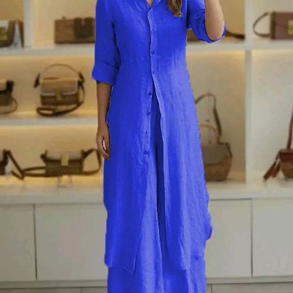 Maxi Blousejurk met Knoopsluiting