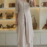 Maxi Blousejurk met Knoopsluiting