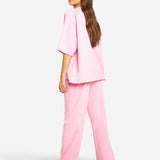 Tweedelige Set met Oversized Top en Wijde Broek