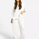 Tweedelige Set met Oversized Top en Wijde Broek