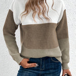 Trendy gebreide damestrui – model 'Evora' in een stijlvol patroon, ideaal voor herfst en winter.