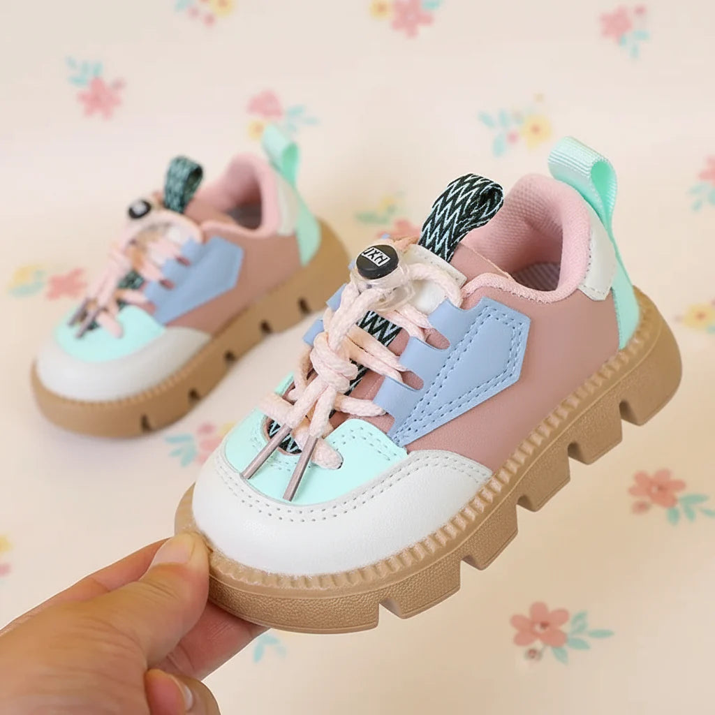 FlexiRun kindersneakers met dikke zool – stoere en comfortabele sportschoenen voor kinderen, ademend en lichtgewicht design, ideaal voor dagelijks gebruik.