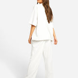 Tweedelige Set met Oversized Top en Wijde Broek