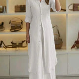 Maxi Blousejurk met Knoopsluiting