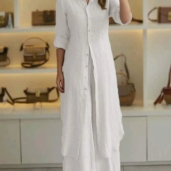 Maxi Blousejurk met Knoopsluiting
