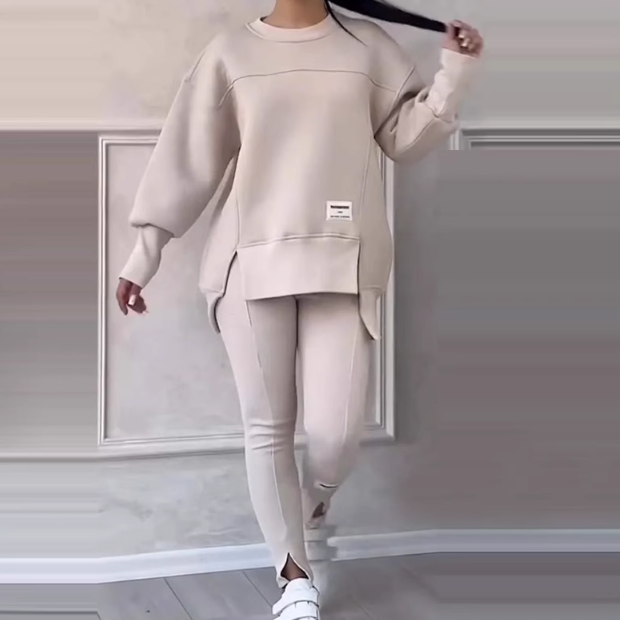 Tweedelige Lounge Set met Oversized Sweatshirt en Legging