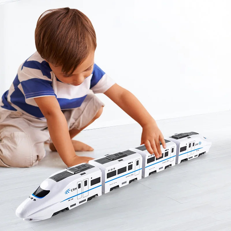 TurboTrain speelgoedtrein – zelfrijdende trein voor kinderen, automatisch richtingsveranderend, duurzaam plastic en knipperlichten voor eindeloos speelplezier.