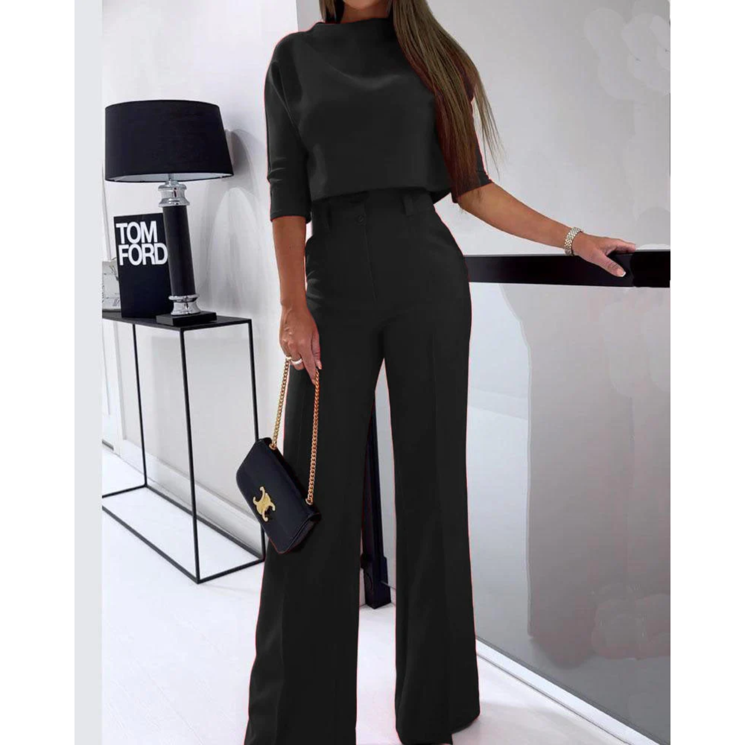 Tweedelige Set met Top en Wijde Broek