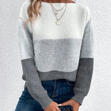 Trendy gebreide damestrui – model 'Evora' in een stijlvol patroon, ideaal voor herfst en winter.