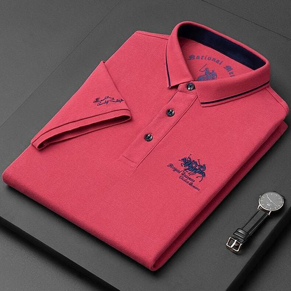 Heren Polo Met Borduurlogo En Comfort Fit
