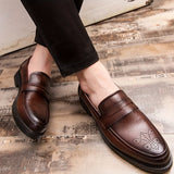 Heren Klassieke Instappers met Lederen Look en Comfort Zool