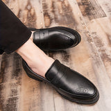 Heren Klassieke Instappers met Lederen Look en Comfort Zool
