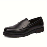 Heren Klassieke Instappers met Lederen Look en Comfort Zool