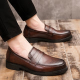 Heren Klassieke Instappers met Lederen Look en Comfort Zool