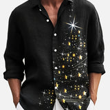 Heren Overhemd Met Sterrenprint En Slim Fit