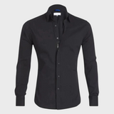 Heren Overhemd Slim Fit met Lange Mouwen en Klassieke Kraag