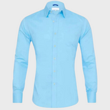 Heren Overhemd Slim Fit met Lange Mouwen en Klassieke Kraag