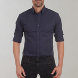 Heren Overhemd Slim Fit met Lange Mouwen en Klassieke Kraag