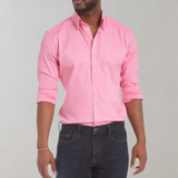 Heren Overhemd Slim Fit met Lange Mouwen en Klassieke Kraag