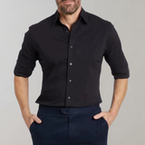 Heren Overhemd Slim Fit met Lange Mouwen en Klassieke Kraag