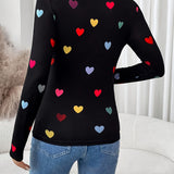 Coltrui met Hartjes Print en Slim Fit Pasvorm