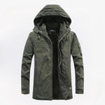 Heren parka winterjas in donkergroen – wind- en waterdicht materiaal, warme voering en comfortabele pasvorm voor koude dagen.