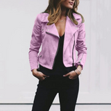 Dames Bikerjas met Asymmetrische Rits