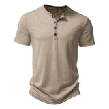 Heren T Shirt Met Knopen En Slim Fit Design