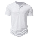 Heren T Shirt Met Knopen En Slim Fit Design