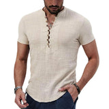 Heren T Shirt Met Knopen En Slim Fit Pasvorm
