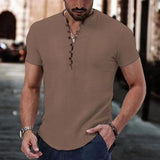 Heren T Shirt Met Knopen En Slim Fit Pasvorm