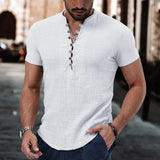 Heren T Shirt Met Knopen En Slim Fit Pasvorm