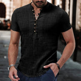 Heren T Shirt Met Knopen En Slim Fit Pasvorm