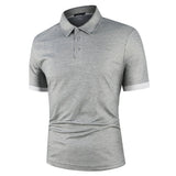 Heren Polo Shirt met Contrast Details en Korte Mouwen
