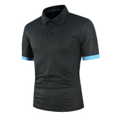 Heren Polo Shirt met Contrast Details en Korte Mouwen