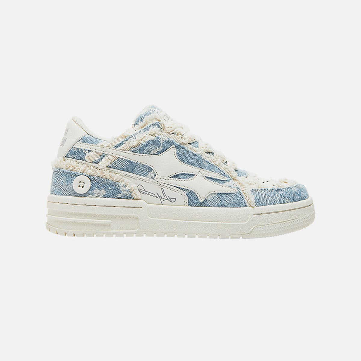Trendy Sneakers met Patchwork Design en Dikke Zool