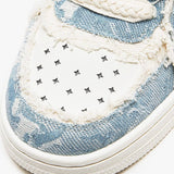 Trendy Sneakers met Patchwork Design en Dikke Zool