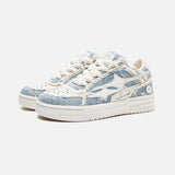 Trendy Sneakers met Patchwork Design en Dikke Zool