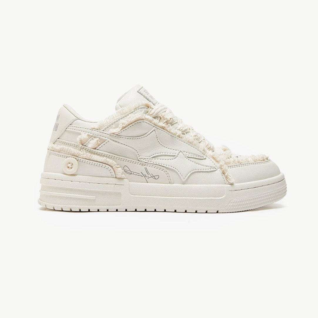 Trendy Sneakers met Patchwork Design en Dikke Zool