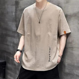 Heren T Shirt Met Artistieke Print En Oversized Fit