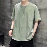 Heren T Shirt Met Artistieke Print En Oversized Fit