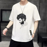 Heren T Shirt Met Artistieke Print En Oversized Fit