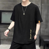 Heren T Shirt Met Artistieke Print En Oversized Fit