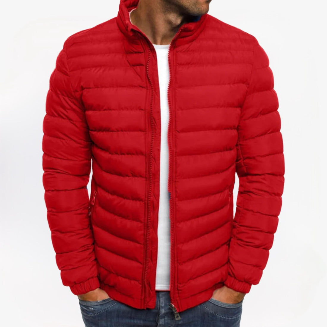 Stijlvolle heren pufferjas in diverse kleuren – warme isolatie, waterafstotend materiaal en comfortabele winterpasvorm.