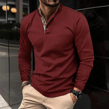 Longsleeve Shirt met Ritskraag en Slim Fit