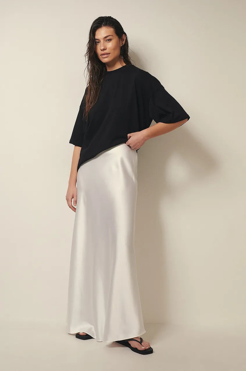Chaveli - Hoge taille satijnen rok voor dames – Luxueuze, vloeiende pasvorm met een elegante uitstraling.