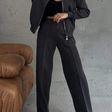 Tweedelige Set met Ritsjack en Wijde Broek