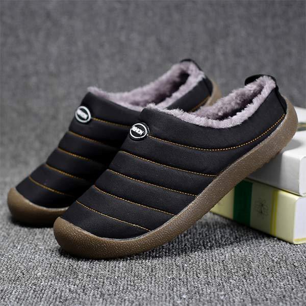 WarmStep herenpantoffels – gevoerde, zachte stof en comfortabele pasvorm voor warme voeten en ultiem draagcomfort.