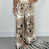 Dames broek met paisley print en wijde pijpen