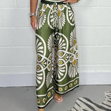 Dames broek met paisley print en wijde pijpen
